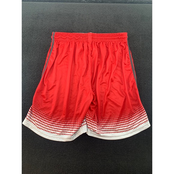 Los Angeles Rams Red Athletic Shorts Men's Size L Mesh Logo Print Shorts - Picture 2 of 7